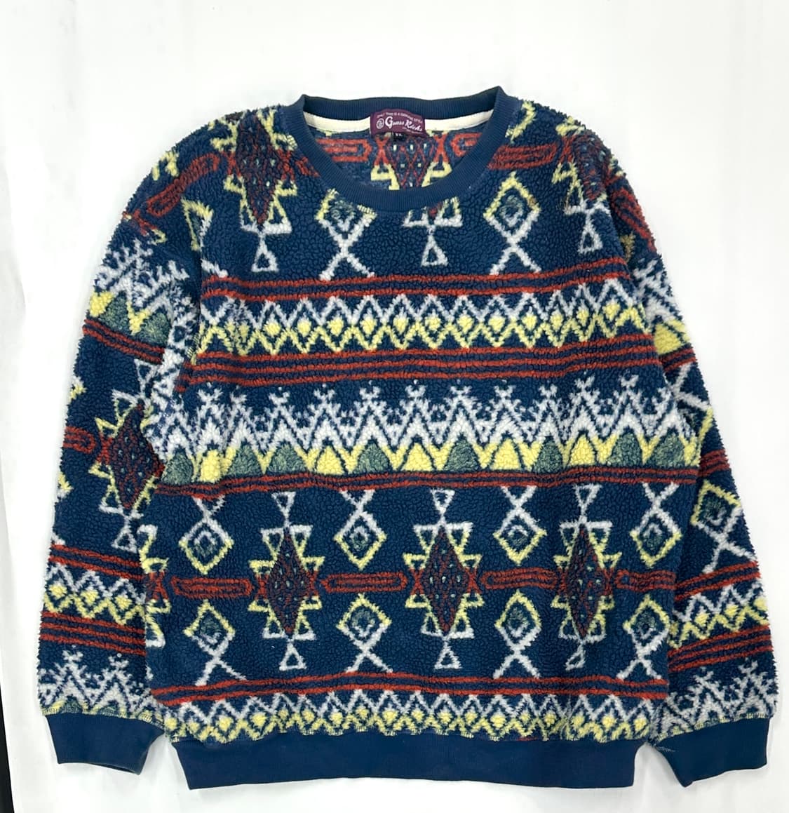 노르딕 플리스 라틴 히피 패턴 맨투맨 뽀글이 캠퍼 겨울 상품이미지3