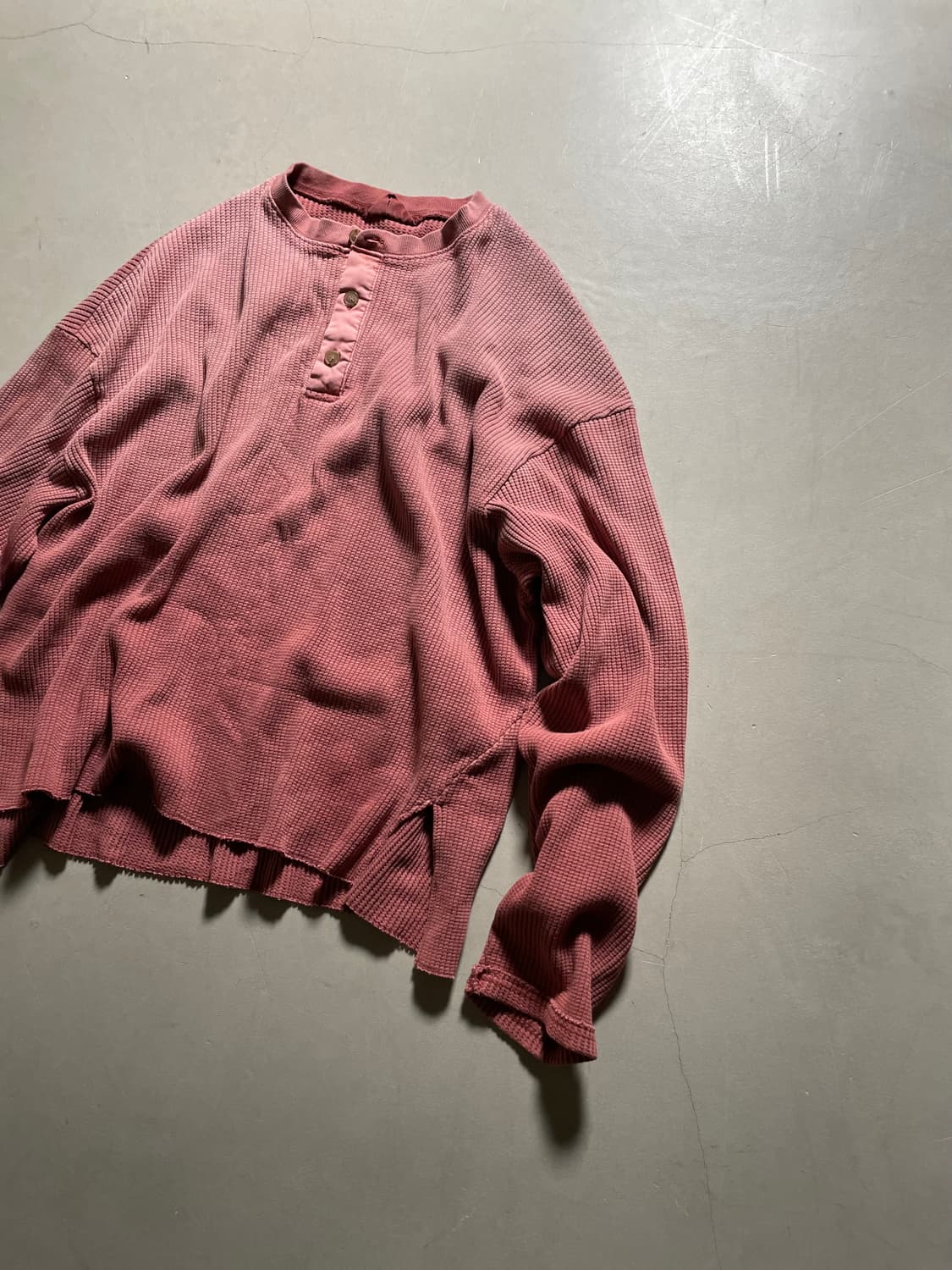 KZ ATELIER - Waffle Henley Neck Tee 상품이미지2