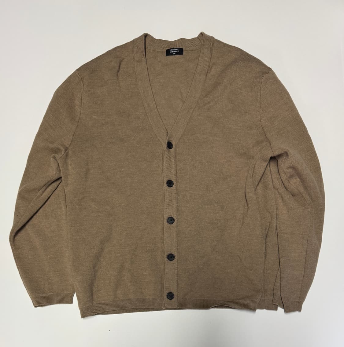 무신사스탠다드 미니멀 오버핏 가디건 2XL 베이지 상품이미지1