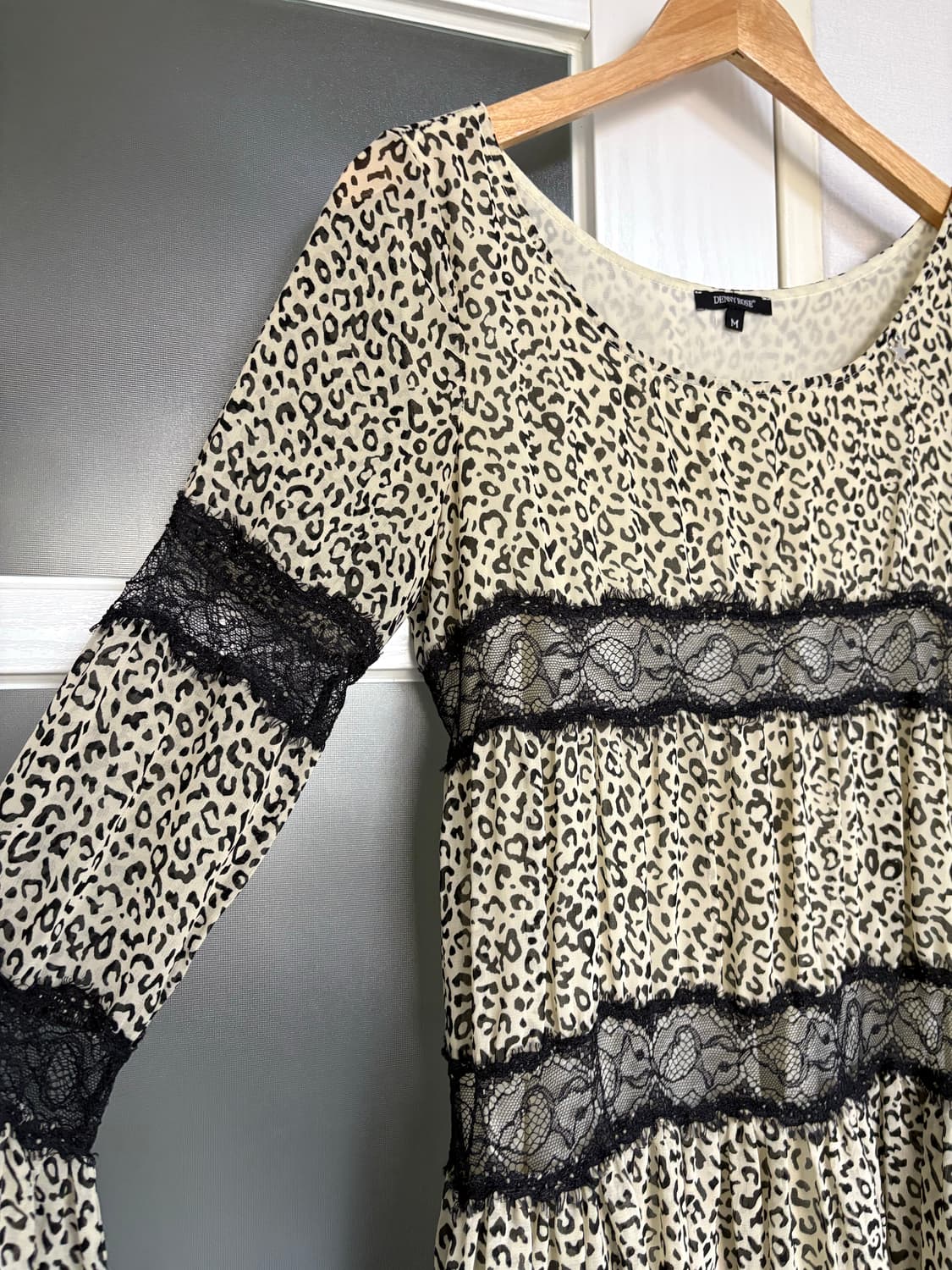 호피 레이스 블라우스 상품이미지2