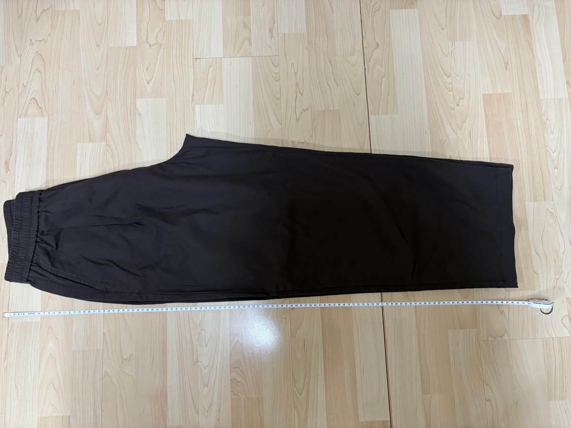 스파오 라이트 코튼 와이드 밴딩 팬츠 M 다크브라운 상품이미지3