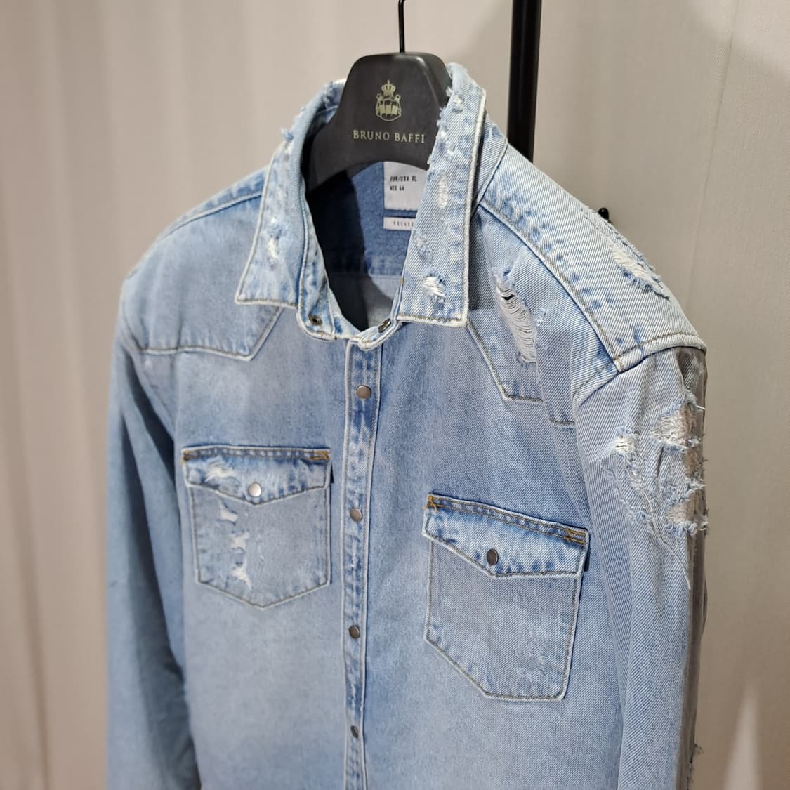 (택포) 자라 릴렉스핏 웨스턴 데미지 아우터 셔츠 XL B468 상품이미지2