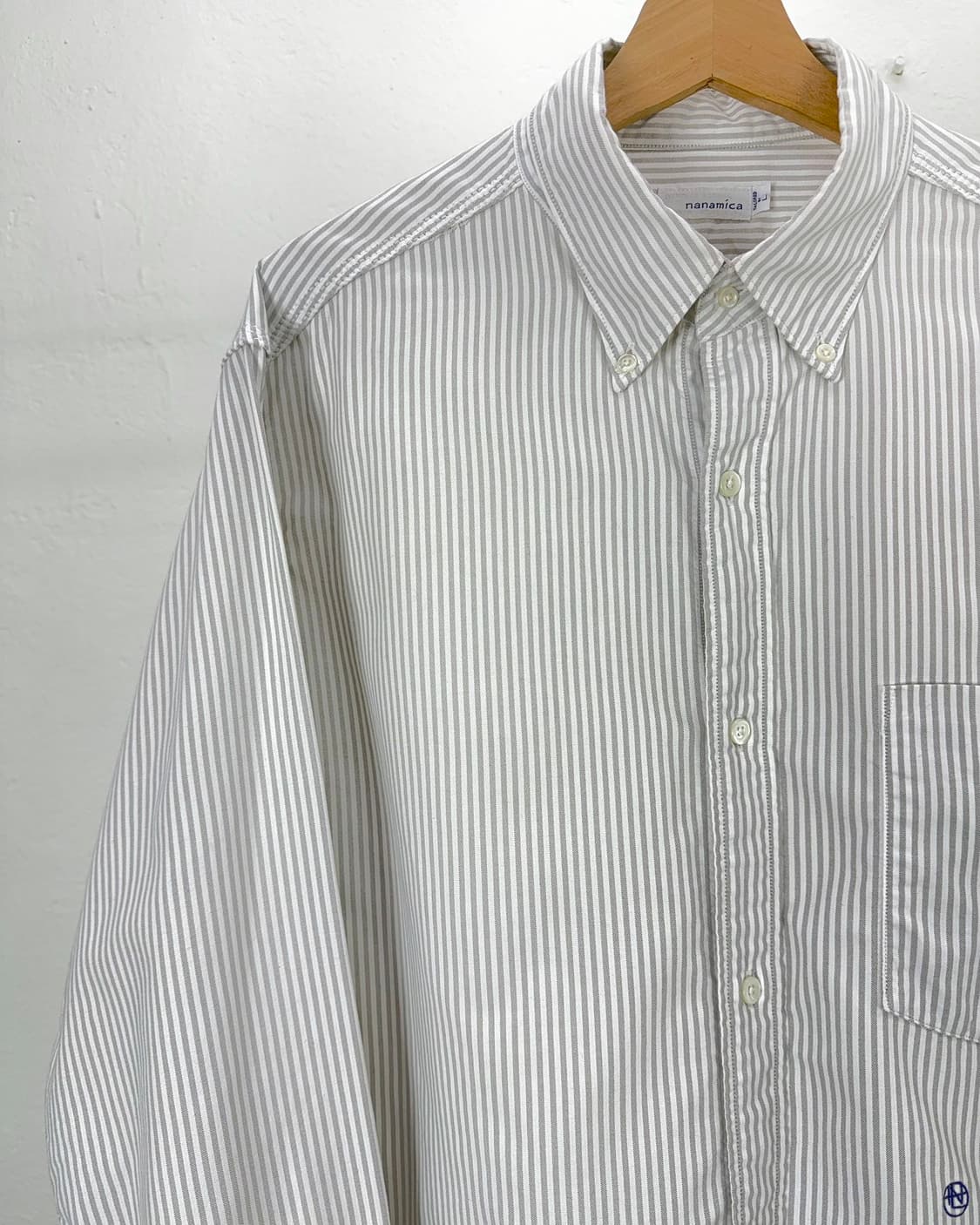 나나미카 버튼 다운 스트라이프 윈드 셔츠 상품이미지2