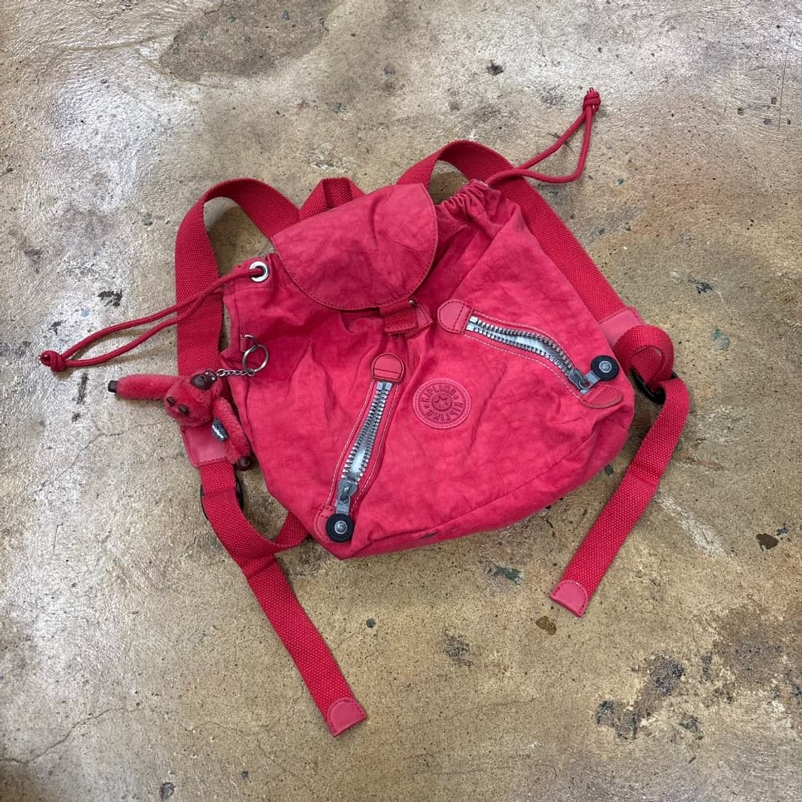 키플링 레드 핑크 복조리 백팩 가방  상품이미지1