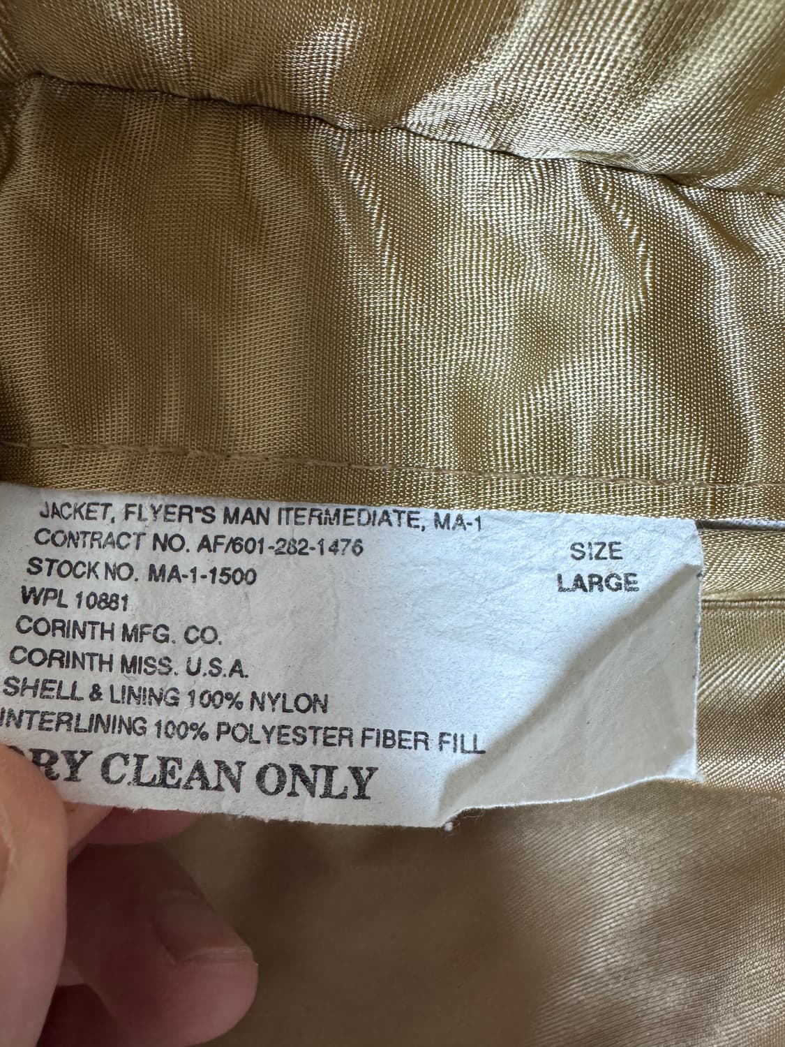 빈티지 콜린스 마원 CORINTH MA-1 리버시블 항공점퍼 L 상품이미지4