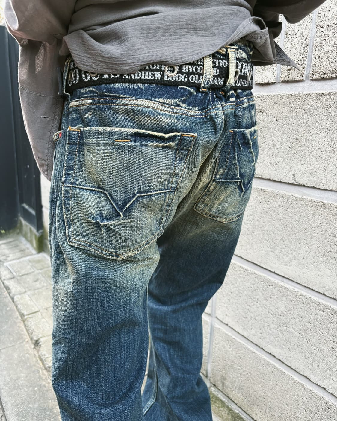 디젤 풀 워싱 그런지 데님진 상품이미지8