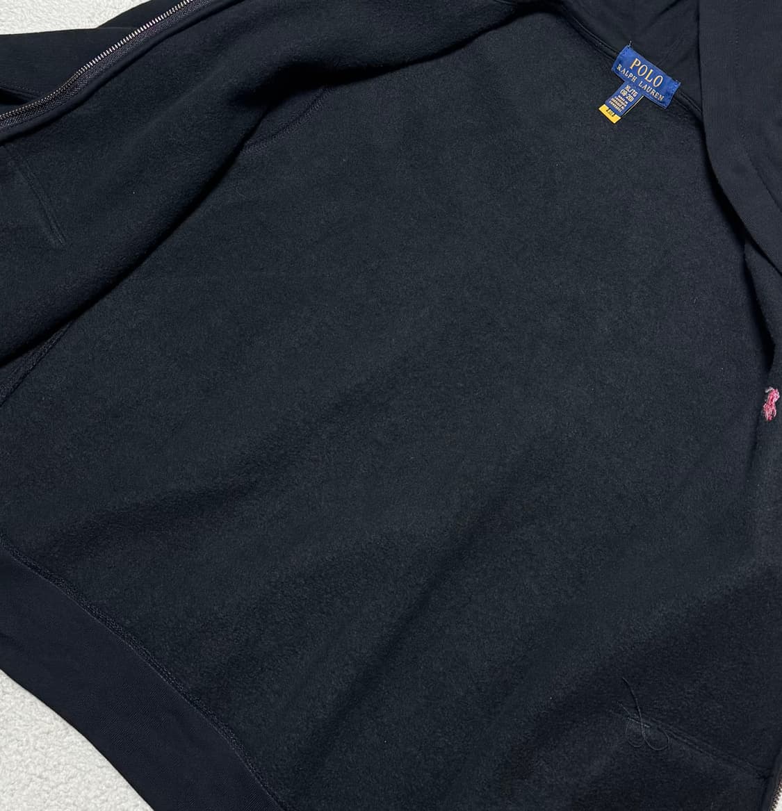 폴로 랄프로렌 검빨 기모 후드집업 (QR) 상품이미지7