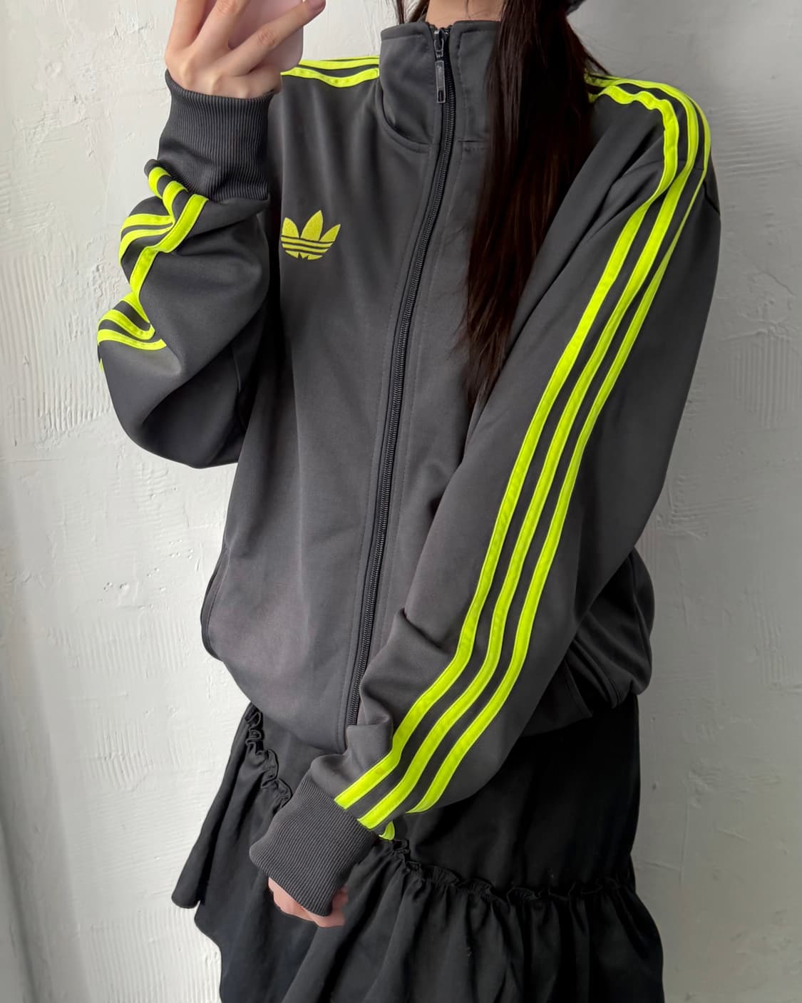 Adidas 아디다스 그레이/라임 파이어버드 트랙탑 상품이미지2