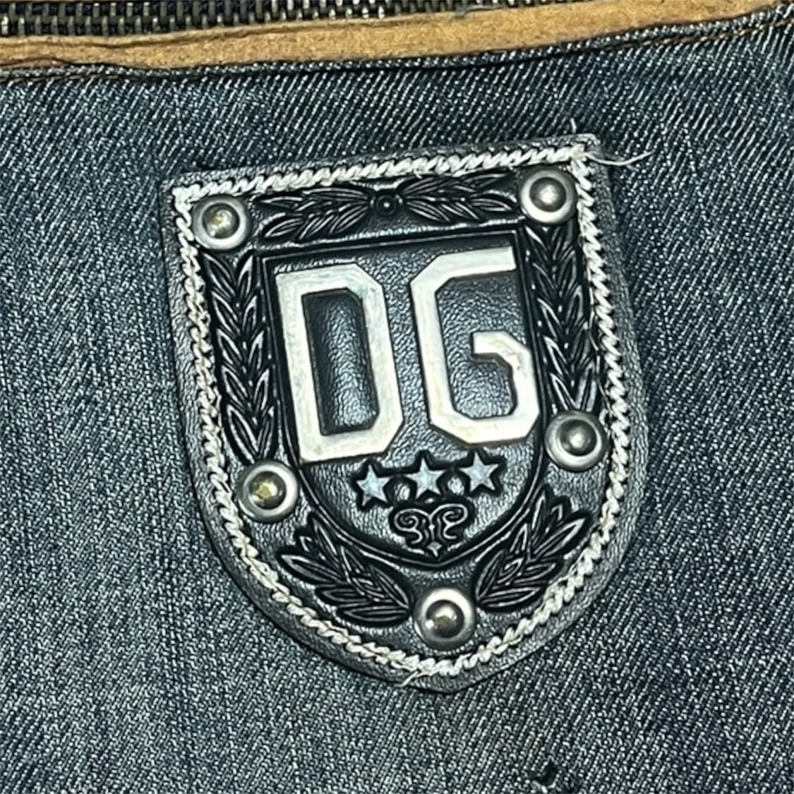 실착) Dolce & Gabbana 아카이브 DG 실드 로고 지퍼 데님 상품이미지1