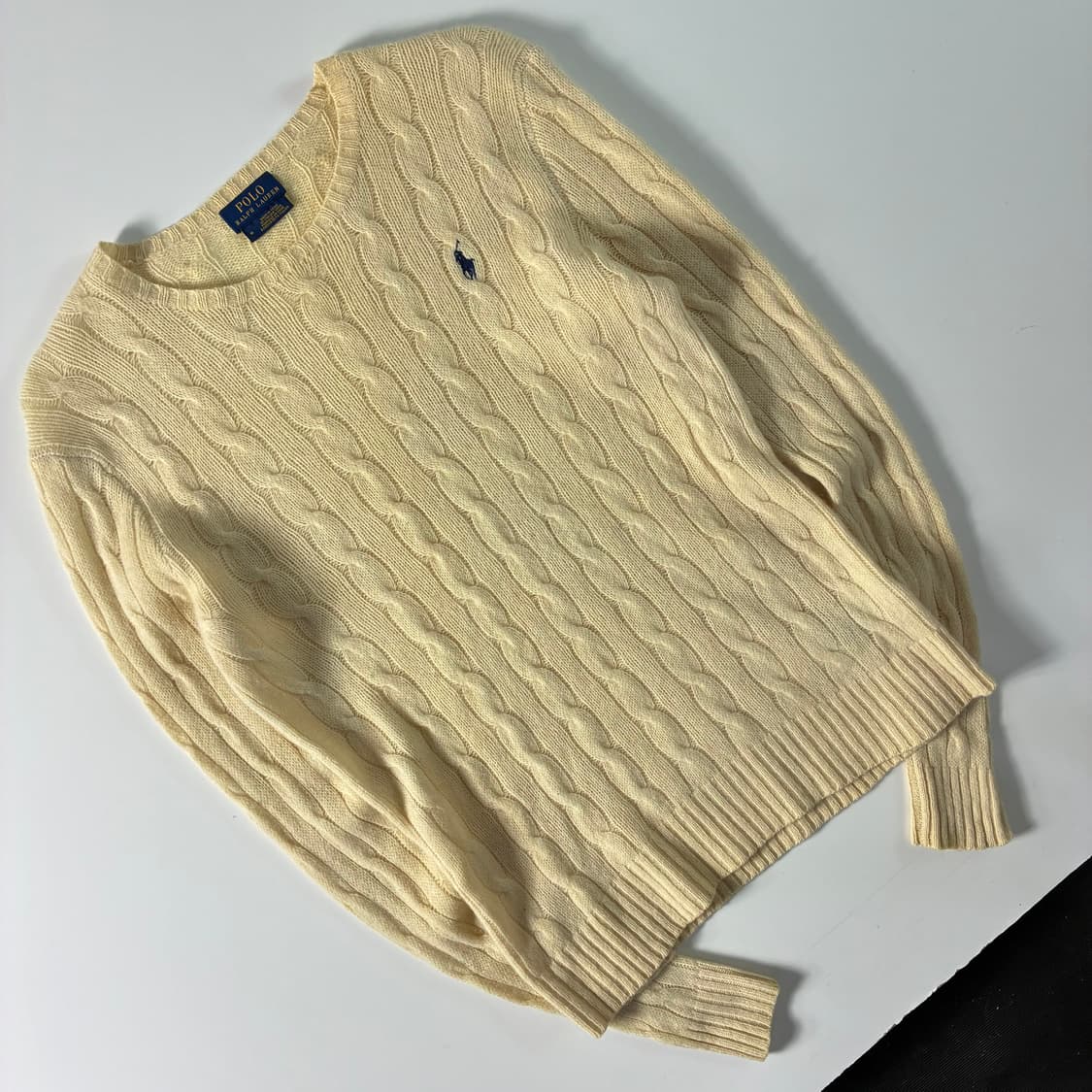 Polo  폴로 랄프로렌 메리노울 캐시미어 아이보리 꽈배기 니트  상품이미지2