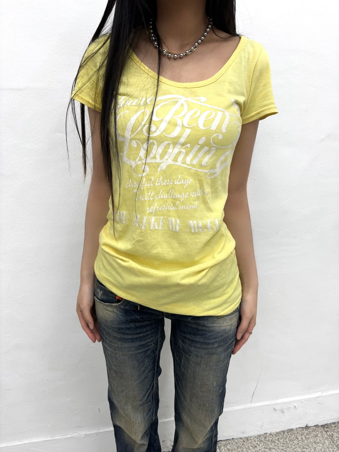 Park girl vivid yellow y2k mood top  상품이미지1