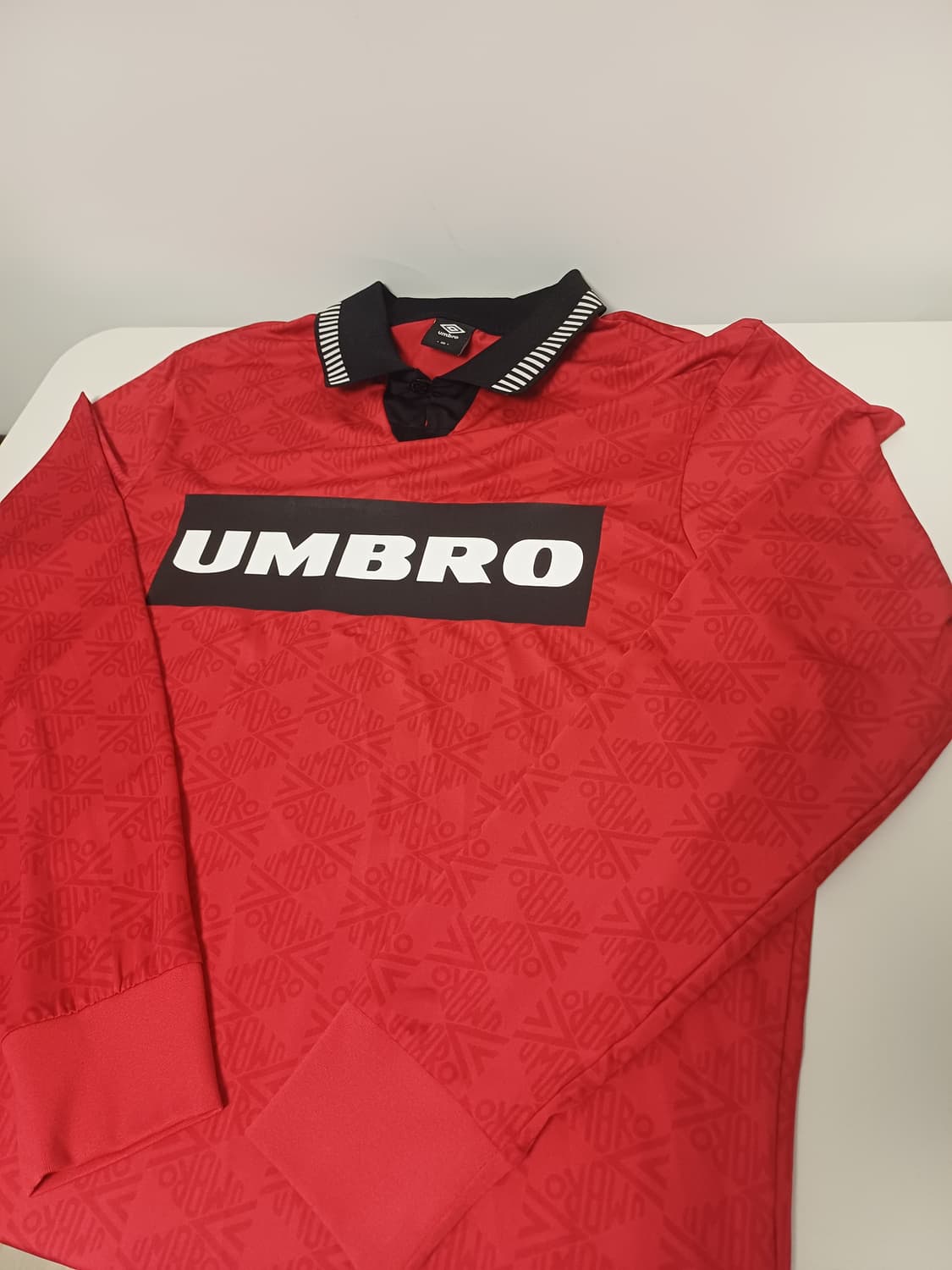 [L]엄브로(UMBRO) 90s 올드스쿨 복각 자카드 풋볼 롱슬리브 저지 상품이미지5