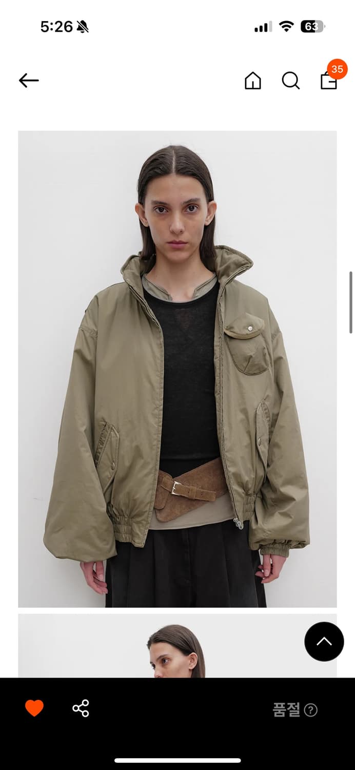 오픈yy 오픈와이와이 봄버자켓  카키 s 상품이미지1