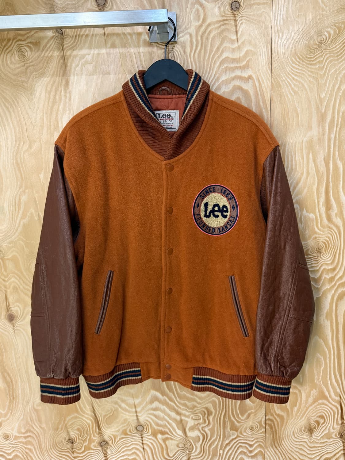 리 90’s 울 레더 바시티 자켓 상품이미지3