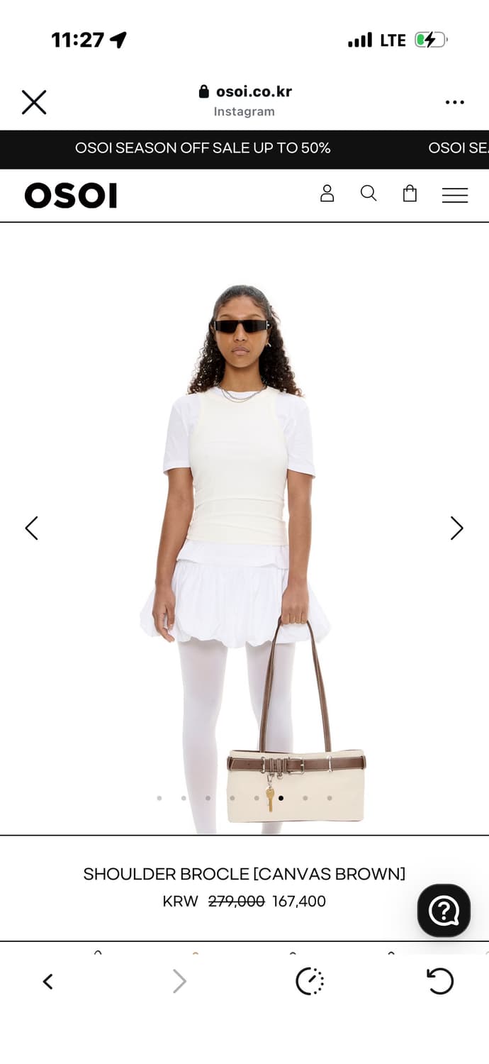 OSOI SHOULDER BROCLE [CANVAS BROWN] 상품이미지2