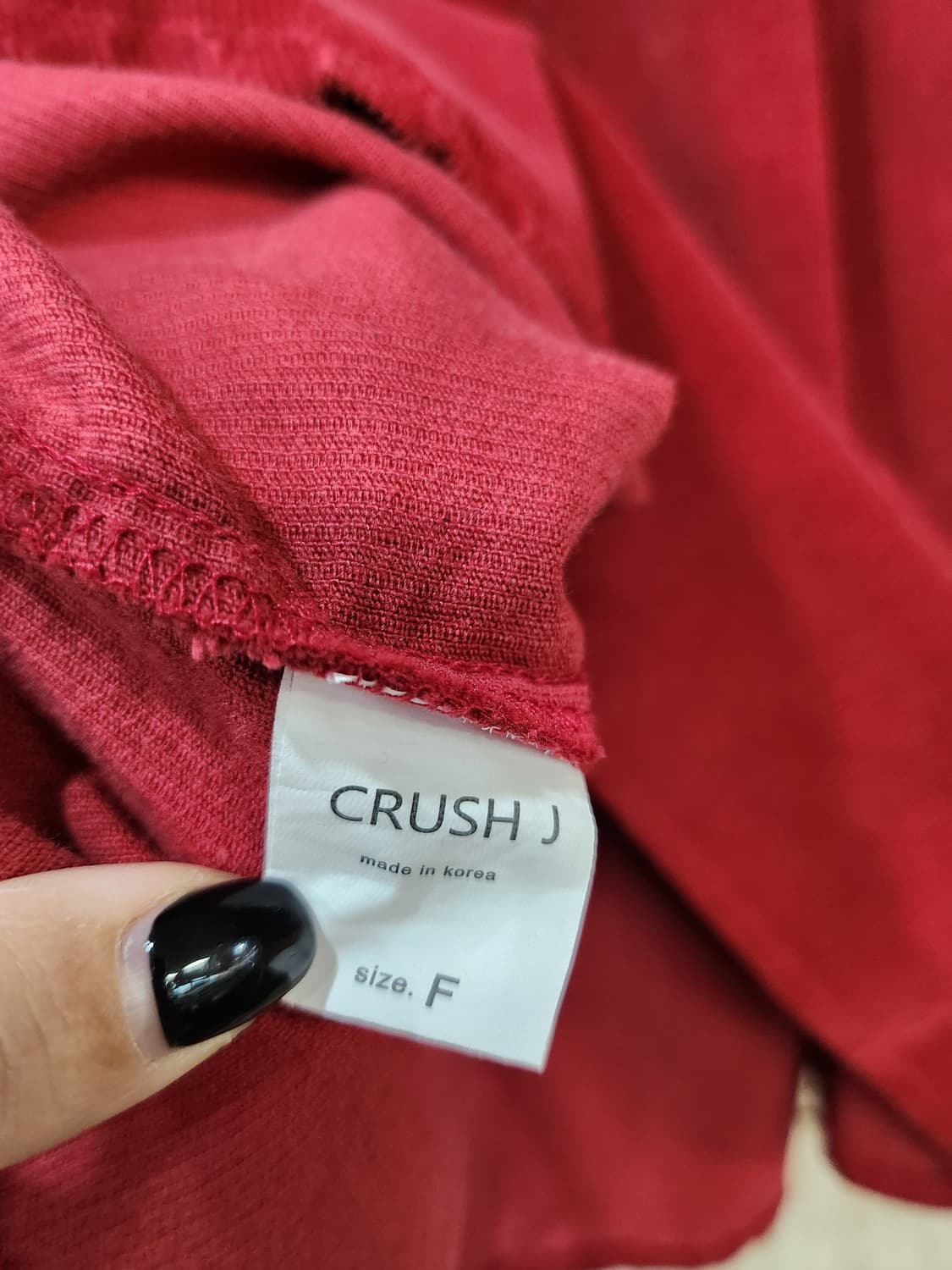 517) 여성 코듀로이 셔츠 레드 상품이미지6