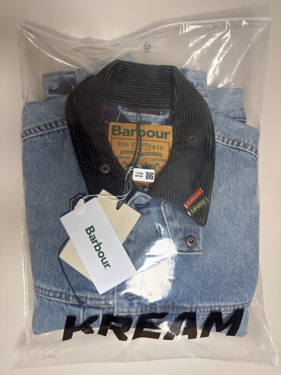 리바이스 x 바버 타입 II 트러커 자켓 빈티지 워시드 데님 상품이미지3