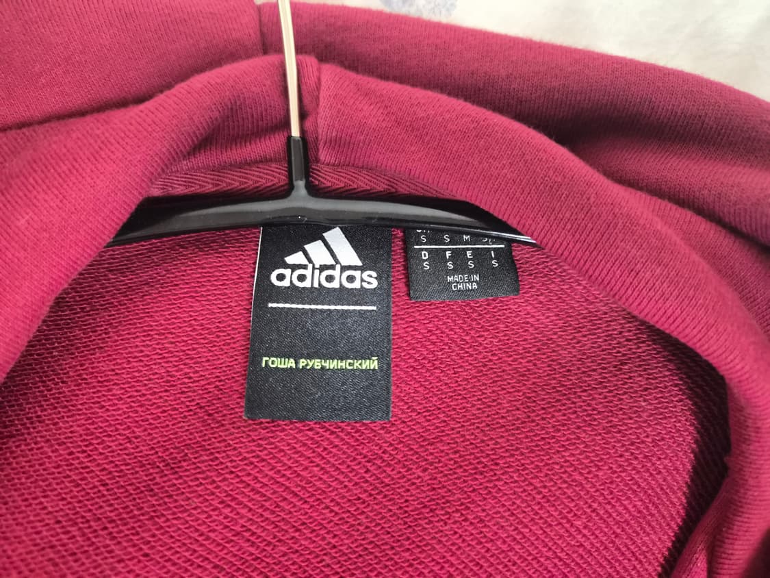 [S] 고샤루브친스키x아디다스 후드집업 버건디 상품이미지3