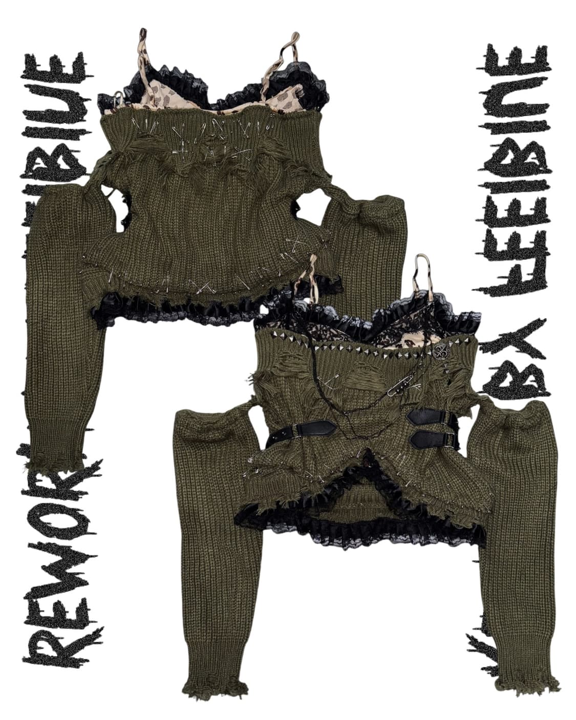 REWORK 032 Hand Distressed Knit Corset 상품이미지10