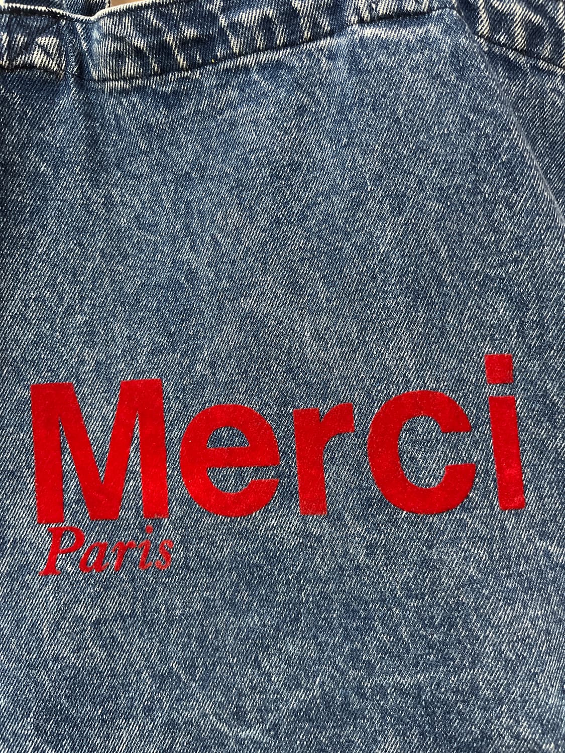메르시 파리 Merci Paris 데님 토트백 38*38*10cm 상품이미지3