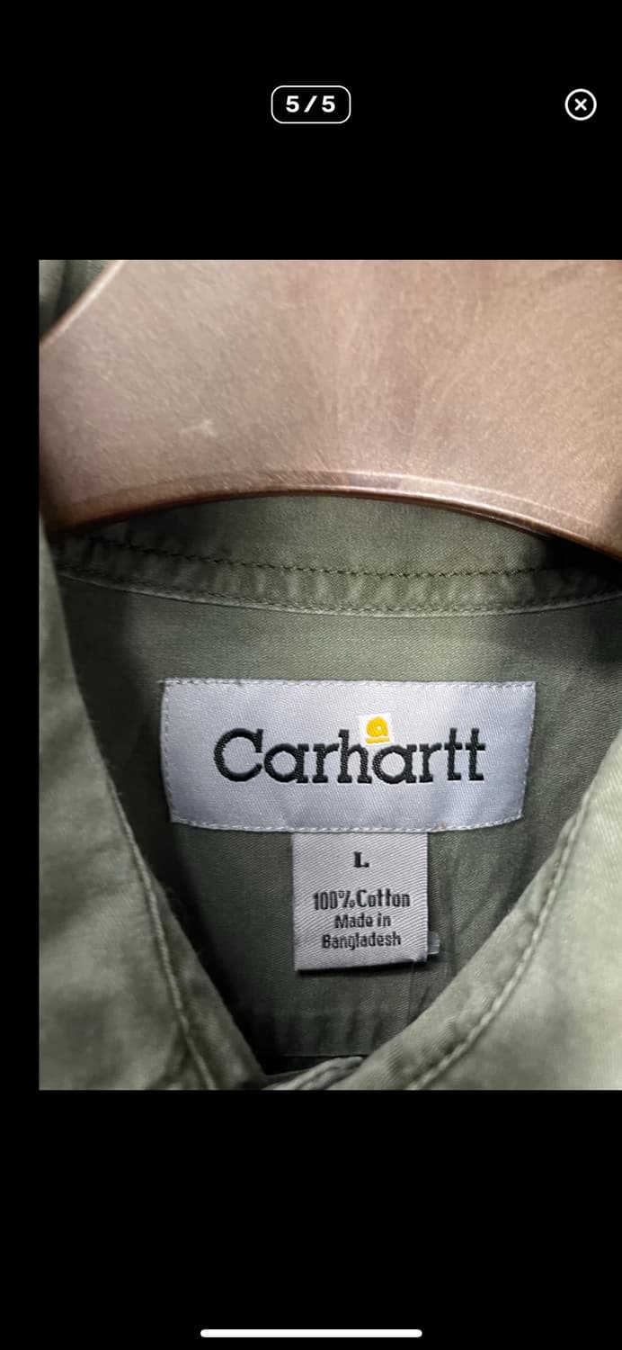 칼하트 카키 워크 셔츠 A2950 상품이미지5