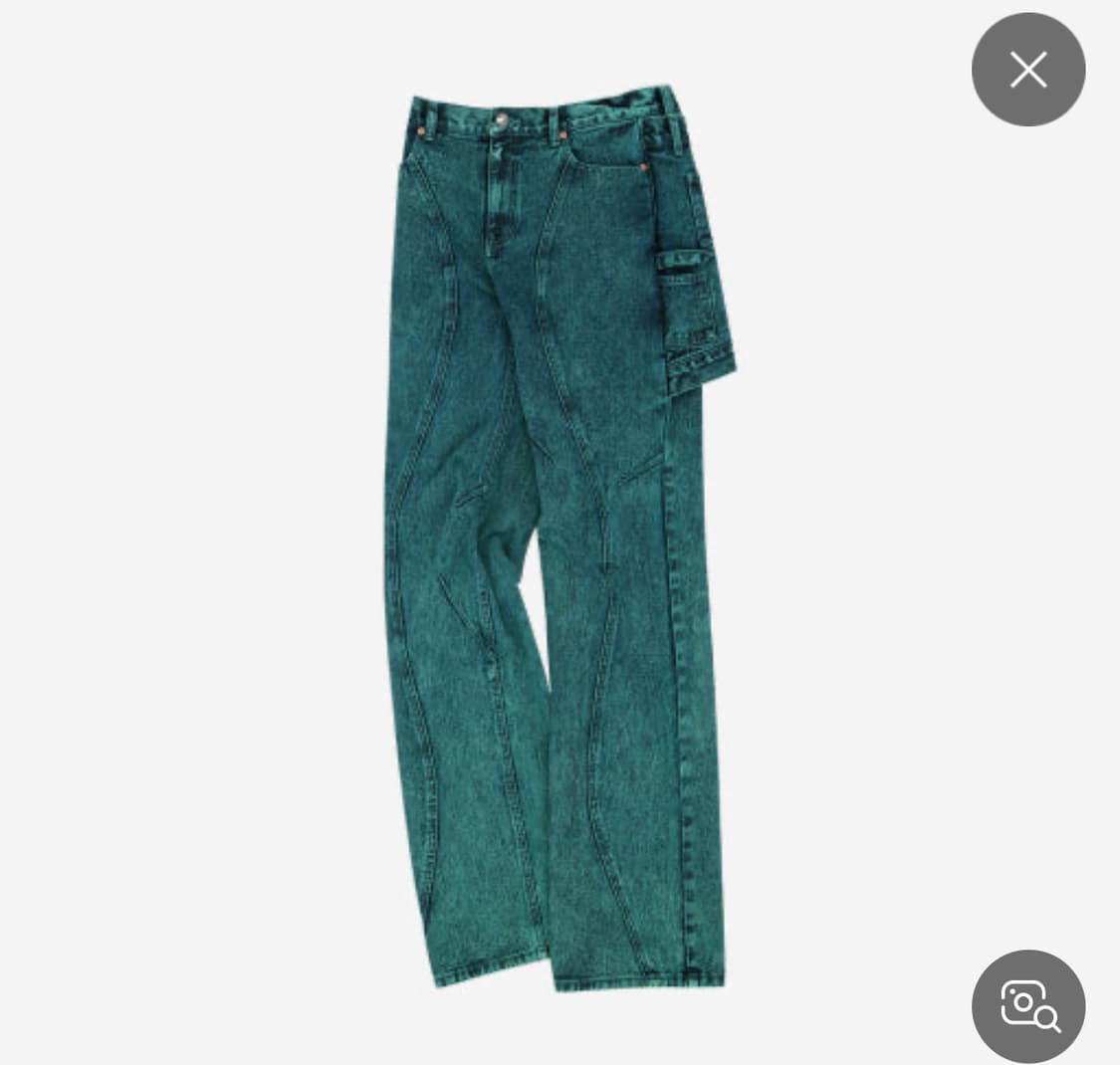 앤더슨벨 글랜오버다이 랩 스트레이트 레그 진 상품이미지1