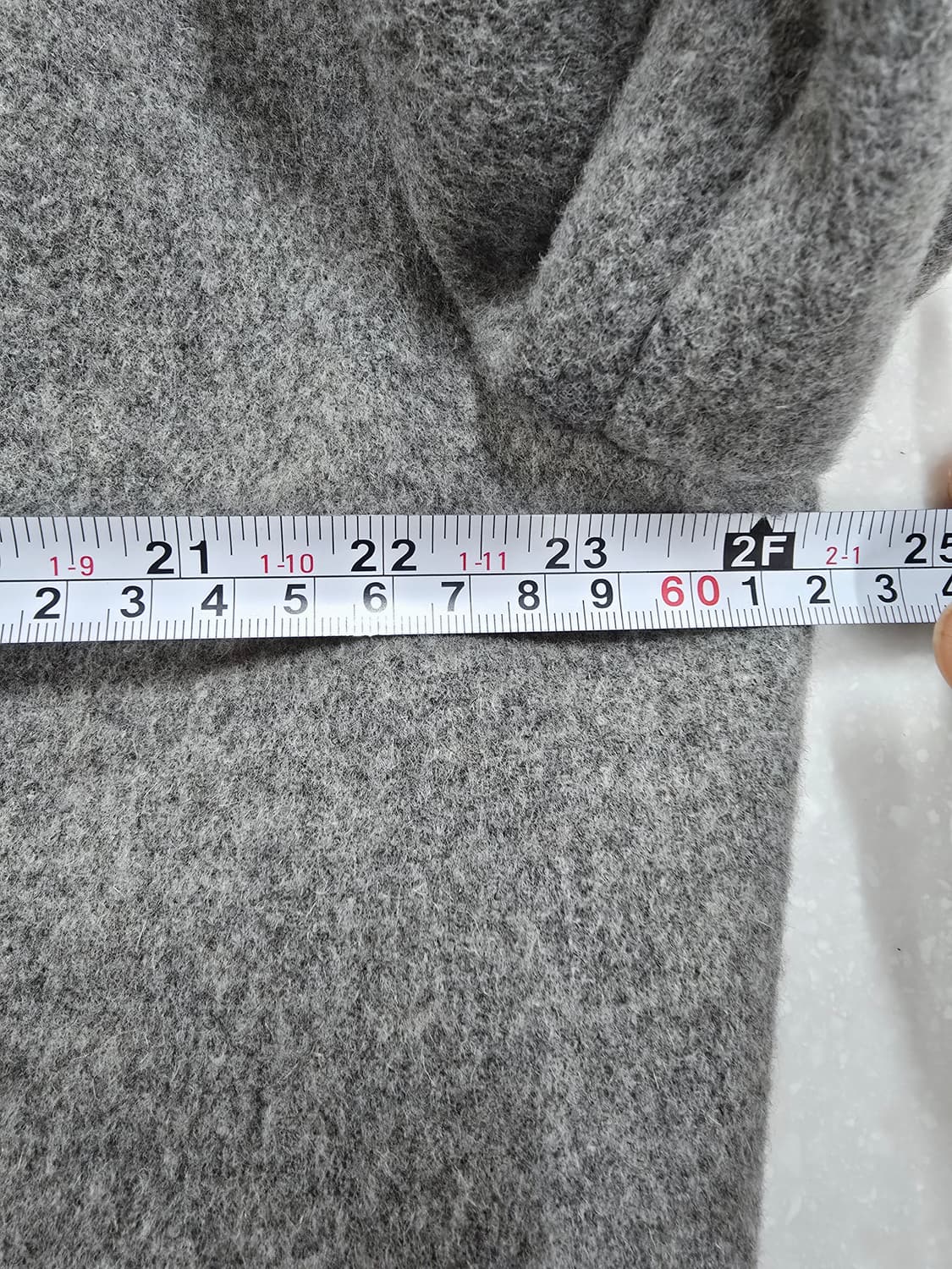 톰보이 회색 더블 코트 모앙고라혼방 상품이미지7