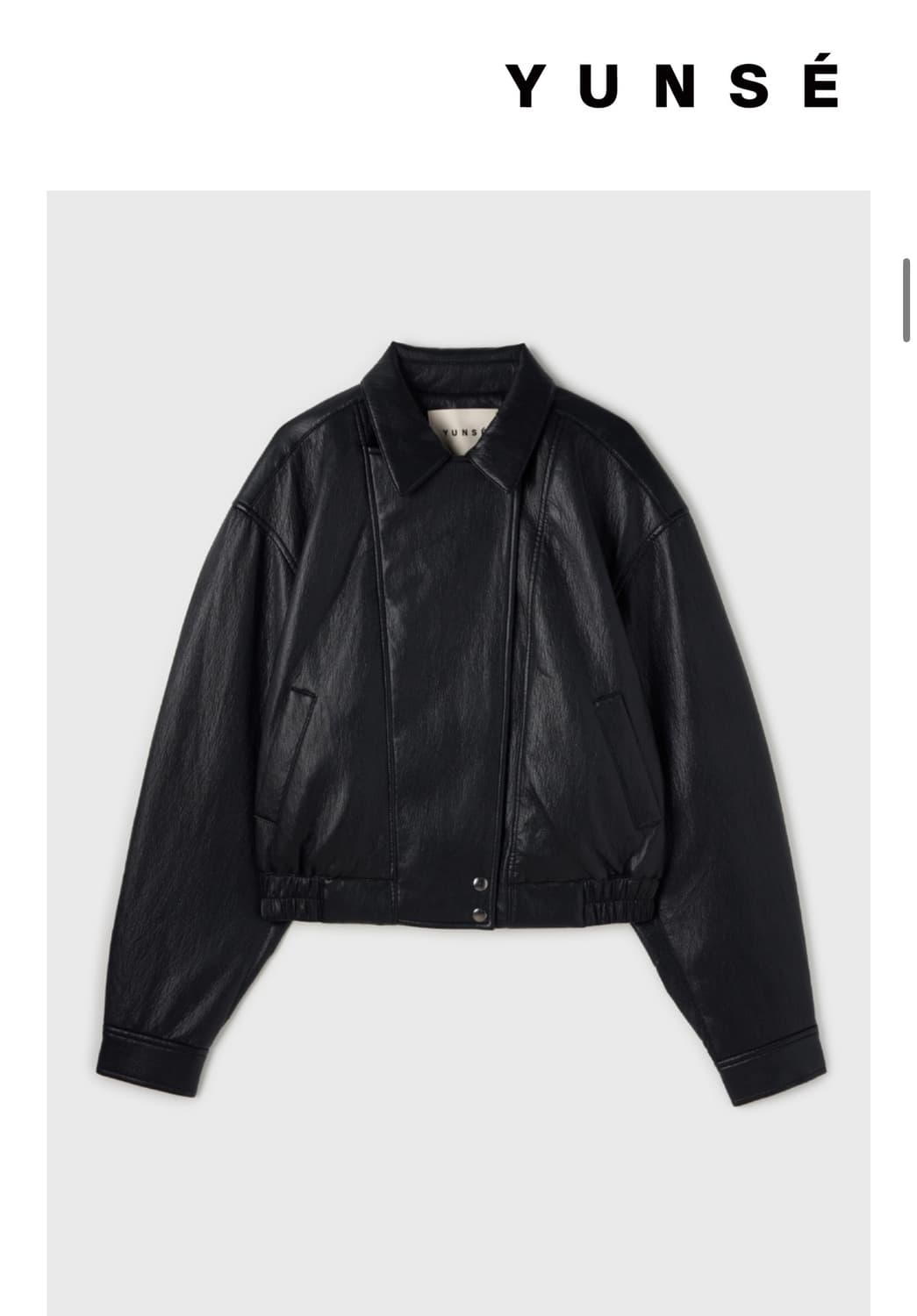 yunse faux leather jacket 윤세 레더자켓  상품이미지4