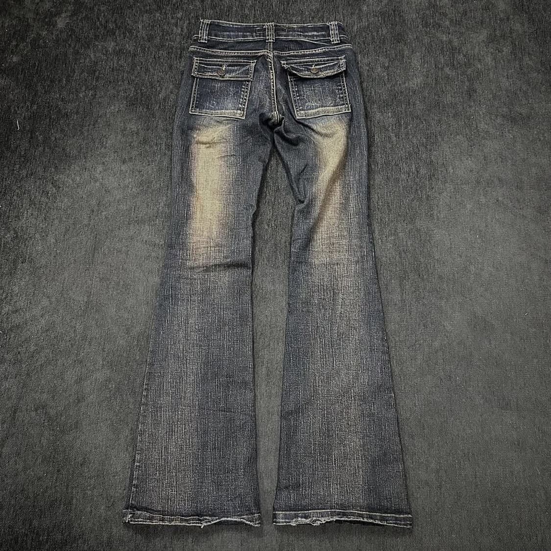 multi zip washing bootscut jeans 상품이미지3
