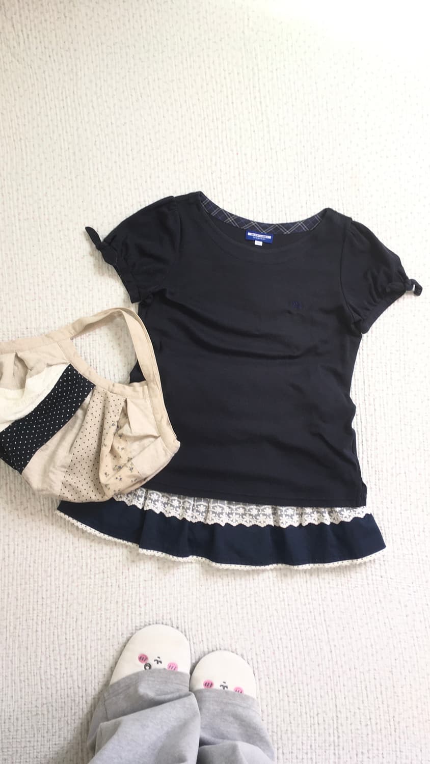  AXES FEMME 엑시즈팜/ 캉캉미니스커트 레이스 캉캉 스커트 네이비 상품이미지3