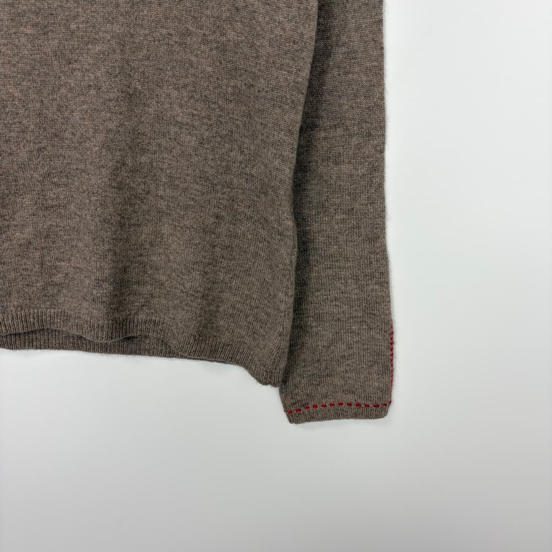 랑방 패턴 터틀넥 니트 티셔츠 상품이미지4