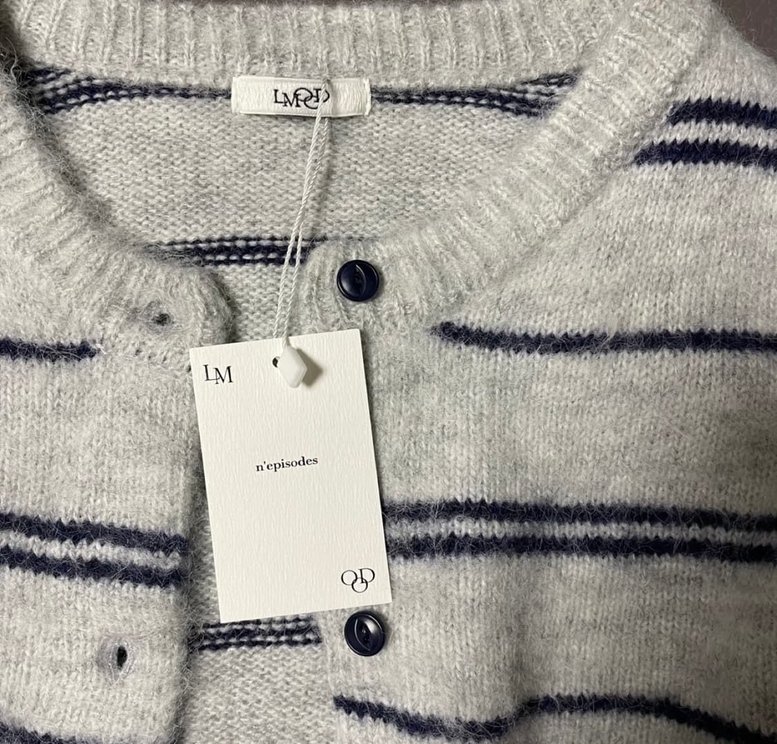Lmood 엘무드 테아 스트라이프 모헤어 울 가디건 새상품 상품이미지3