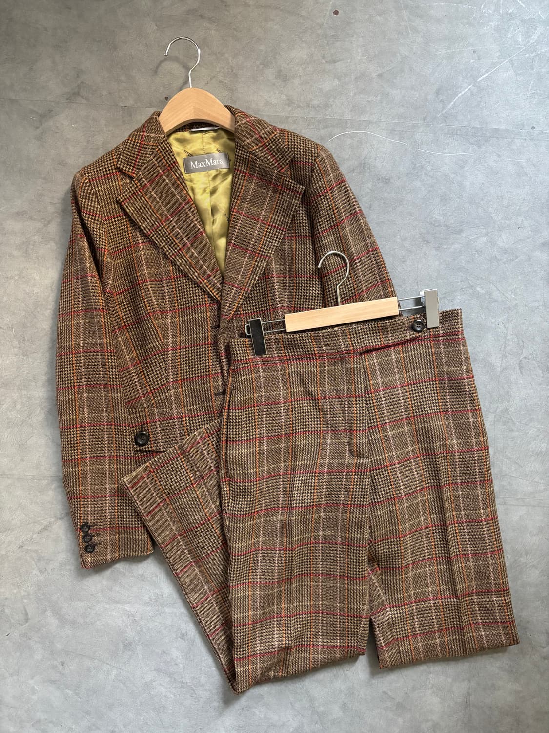 Max Mara 막스 마라 글렌체크 싱글 블레이저 투버튼 셋업 상품이미지1