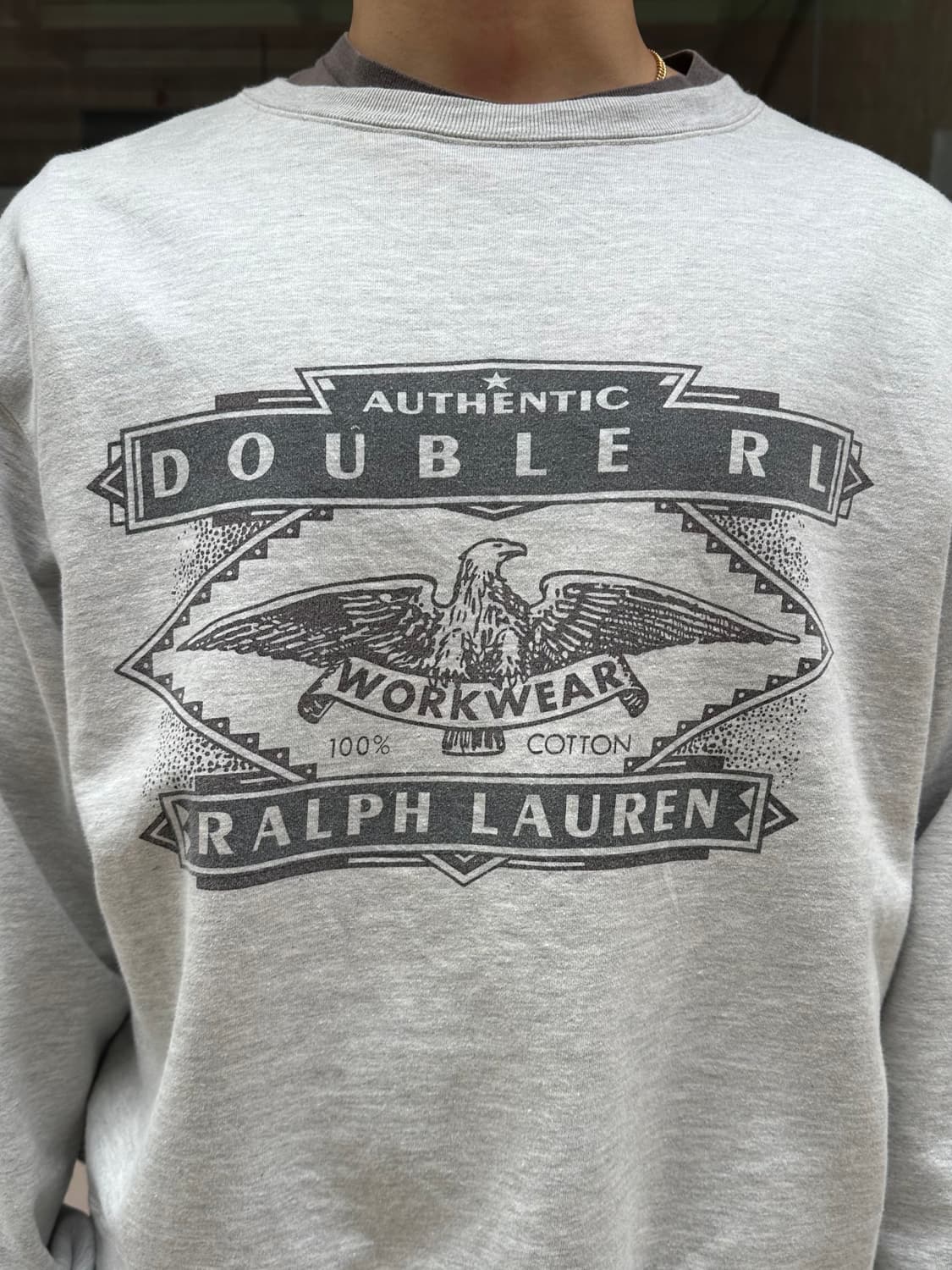 90’s Double RL American Eagle logo sweat 상품이미지6