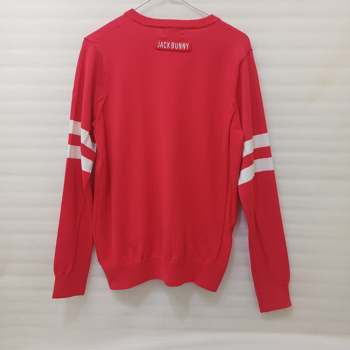 잭바니 골프 봄 가을 브이넥 니트 여성 M 레드 사랑봉봉 상품이미지2