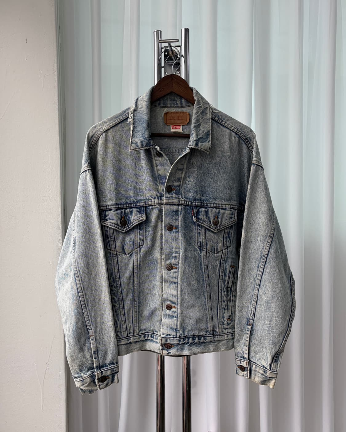 [XL]리바이스 USA 90s 빈티지 워싱 데님 트러커 자켓 상품이미지4