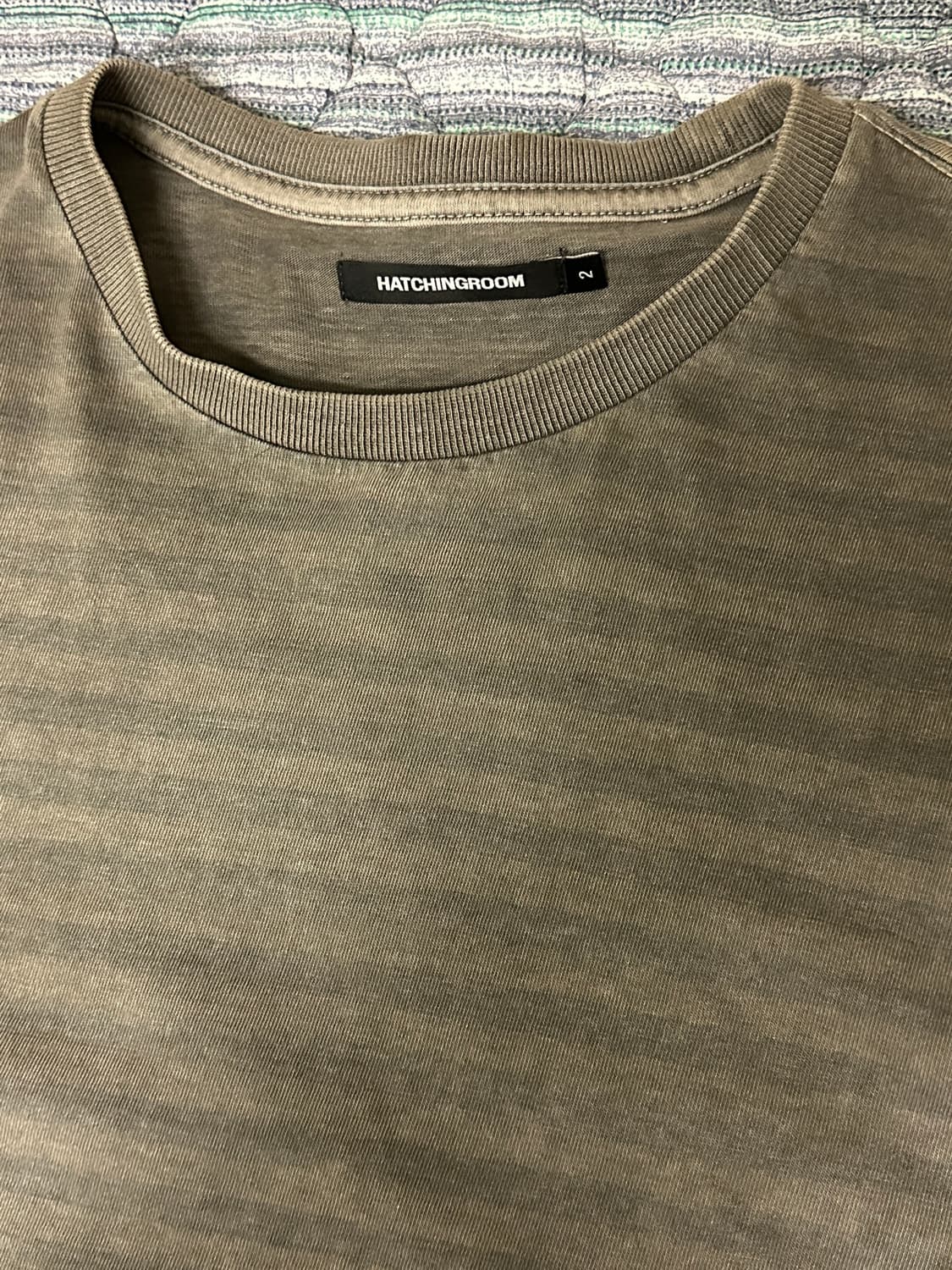 해칭룸 VTG Stripe Tee Dyed Charcoal 상품이미지3
