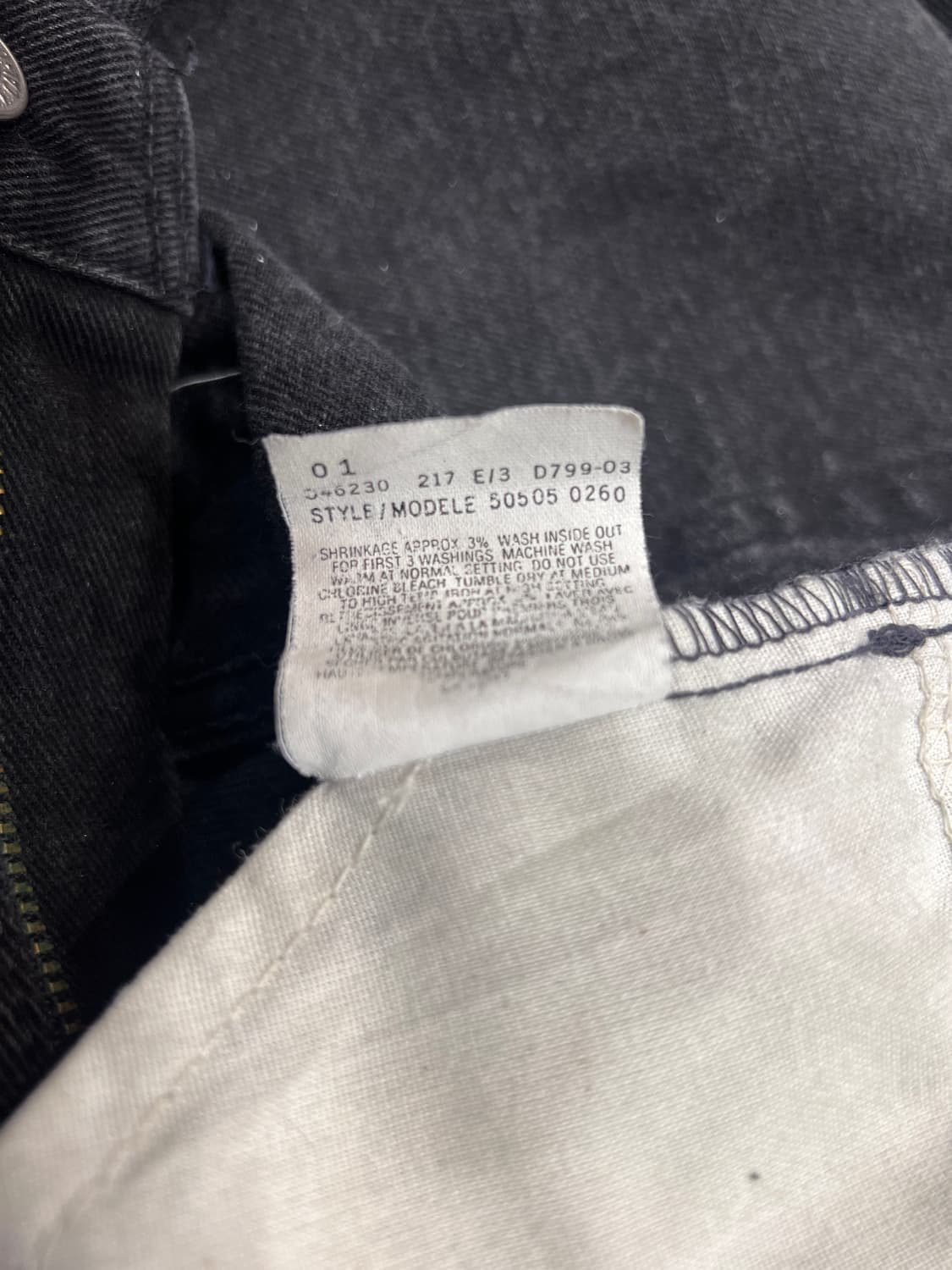 00‘s 리바이스505 캐나다 커스텀 블랙진  상품이미지9