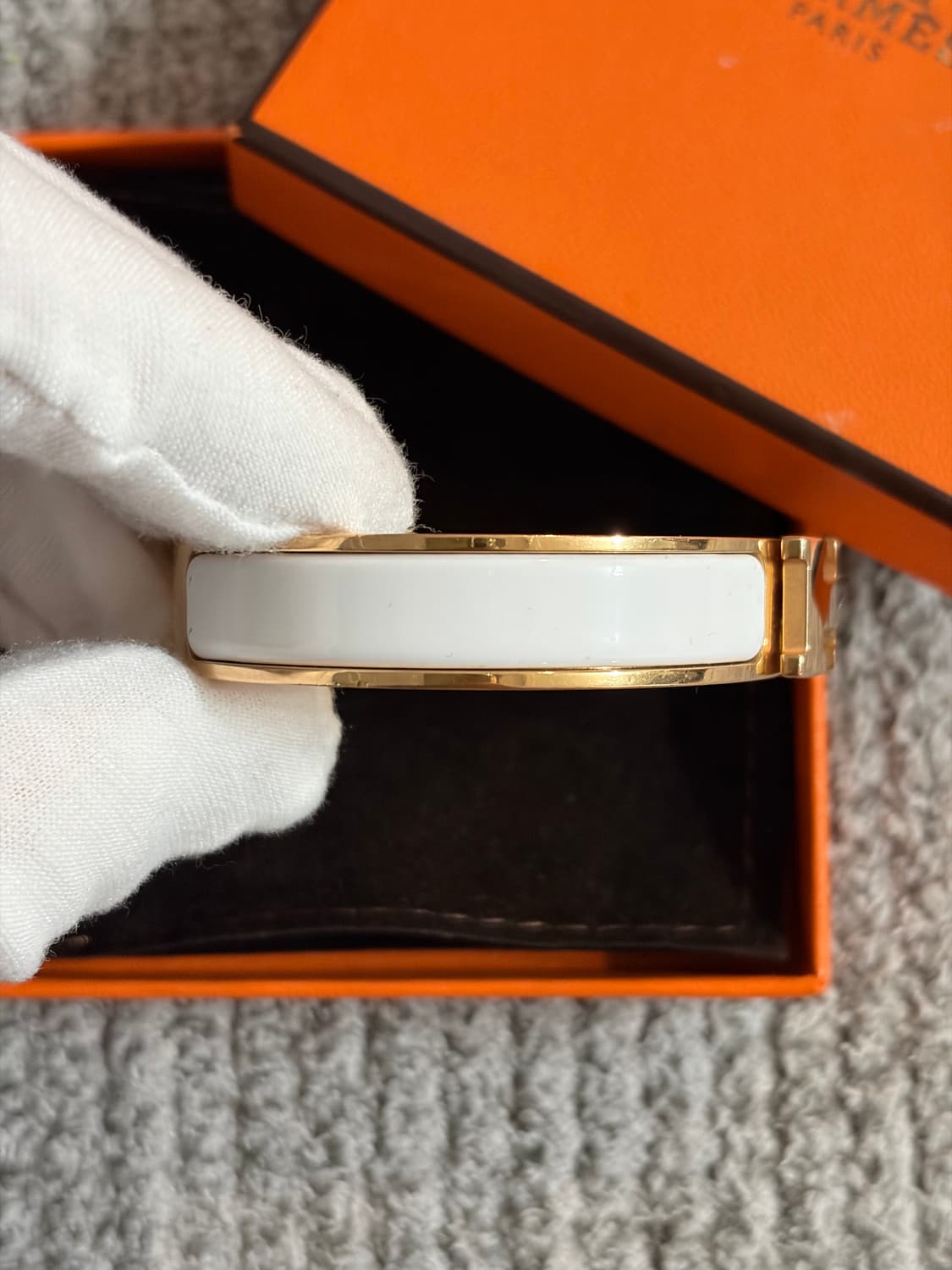 (상태최상) 에르메스 클릭아슈 팔찌 PM화이트 상품이미지5