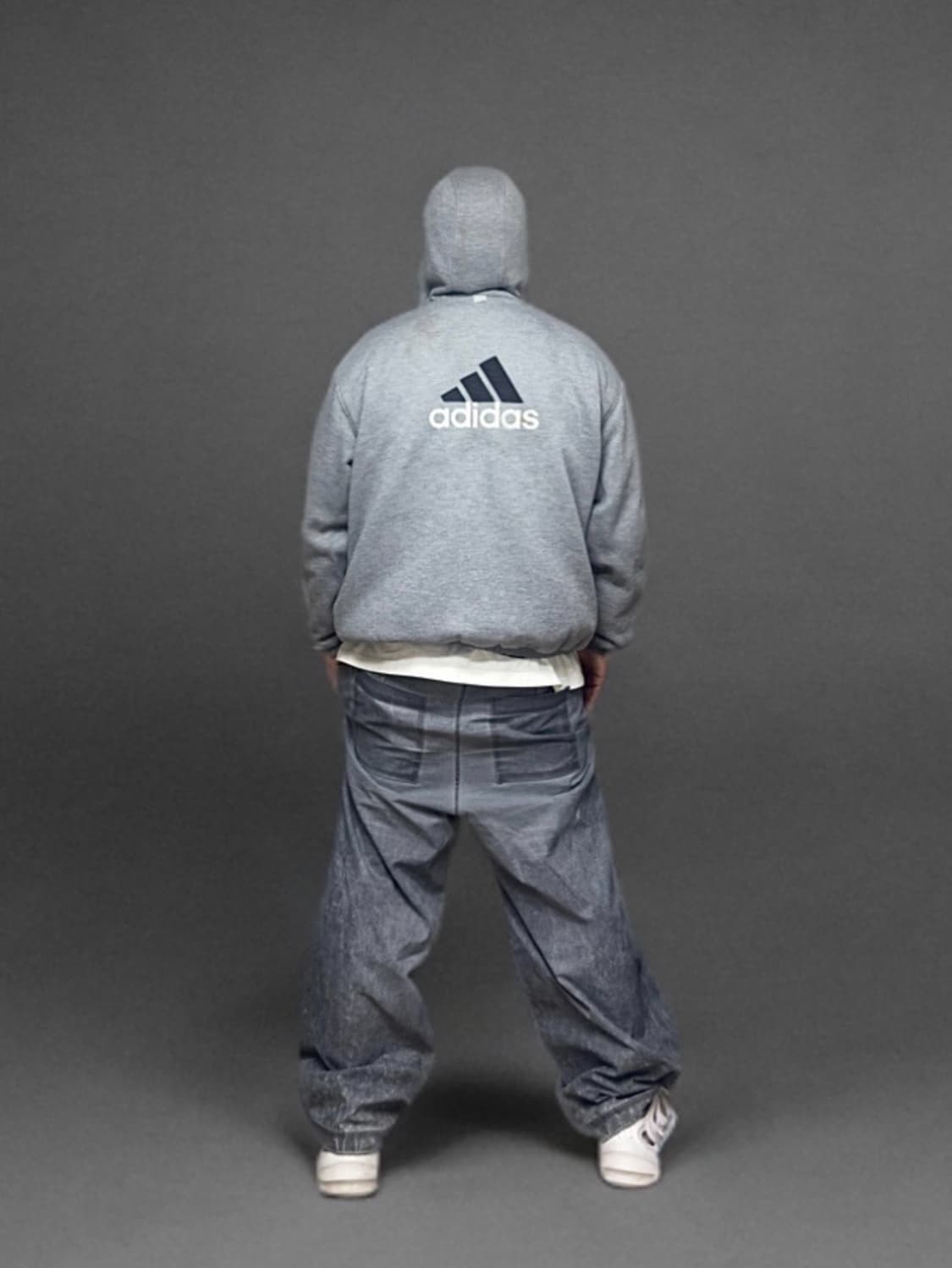 90's 아디다스 리버시블 빅로고 자수 후드점퍼 상품이미지4