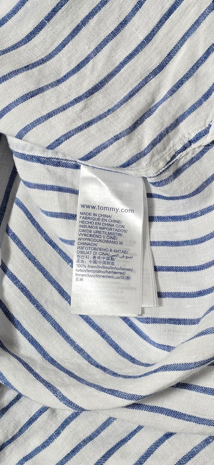 타미힐피거 린넨 스트라이프 셔츠 L 상품이미지4