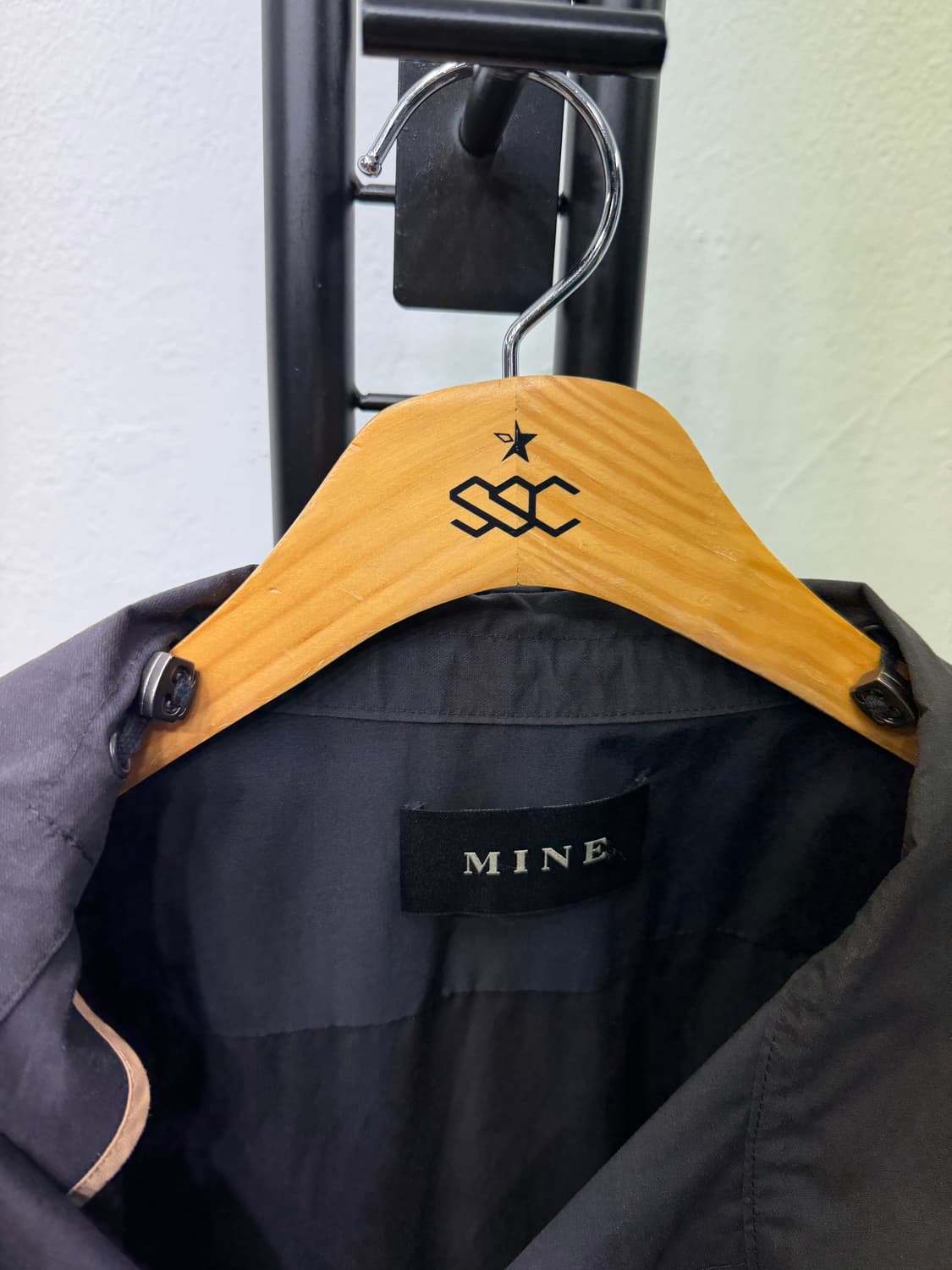 정품) MINE 마인 한섬 블랙 자켓 코트 82 상품이미지4