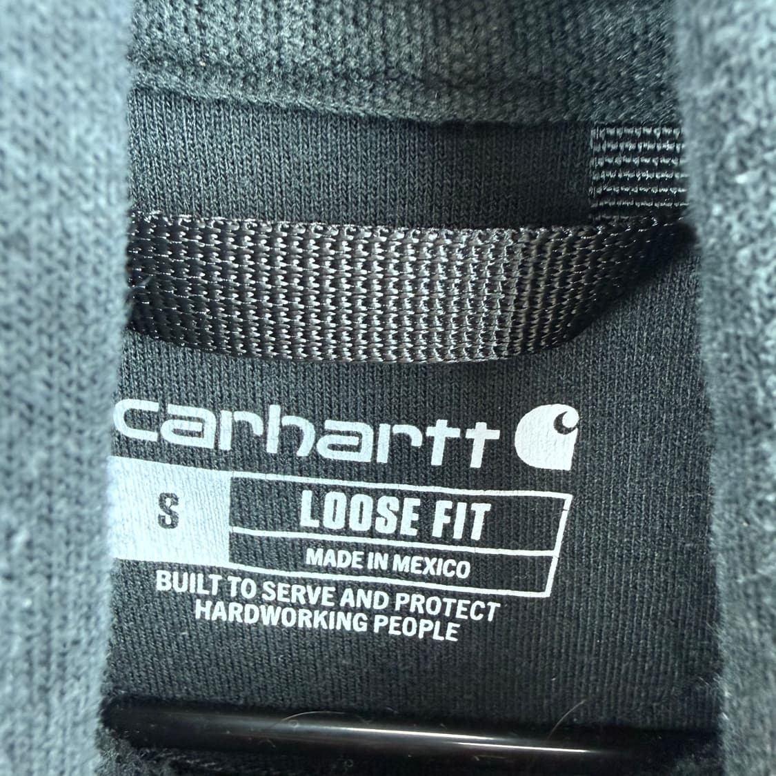 (S) 칼하트 루즈핏 후드 티 블랙 상품이미지3