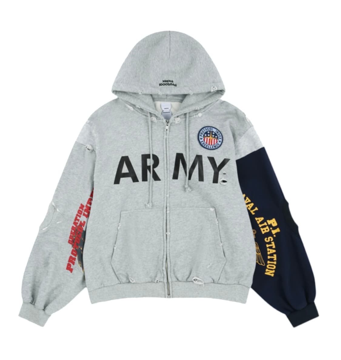 프로토콜 인덱스 리컨스트럭티드 스웻트 셔츠 집업 사이즈3 상품이미지1