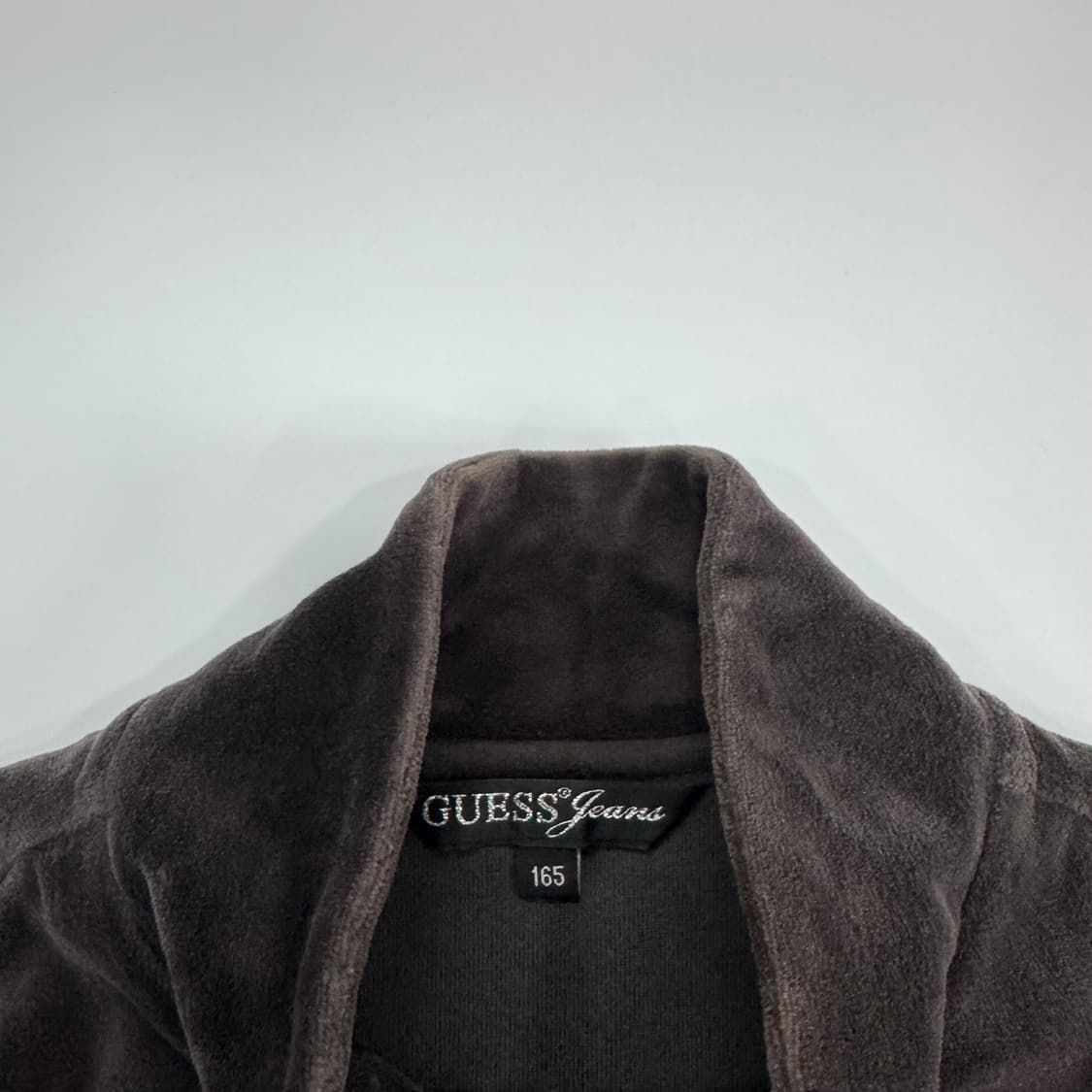 Guess 게스 백 포인트 브라운 벨벳 집업 상품이미지5