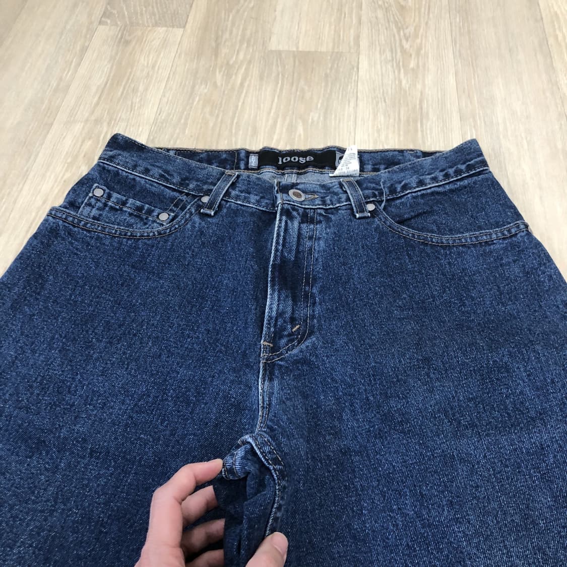 (29) 90's 리바이스 미국제 실버탭 루즈핏 중청 워시드 데님 상품이미지3