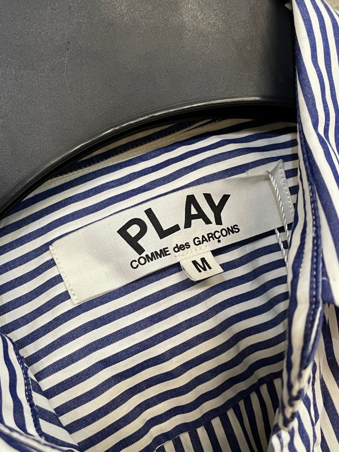 꼼데가르송 Play 하트 와펜 스트라이프 셔츠  상품이미지4