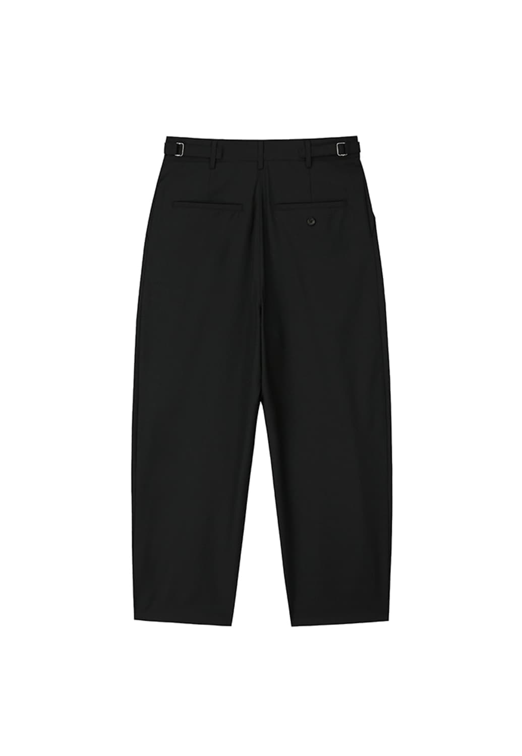 XL]아트이프액츠 울 사이드 투턱 팬츠 블랙 판매합니다. 상품이미지3