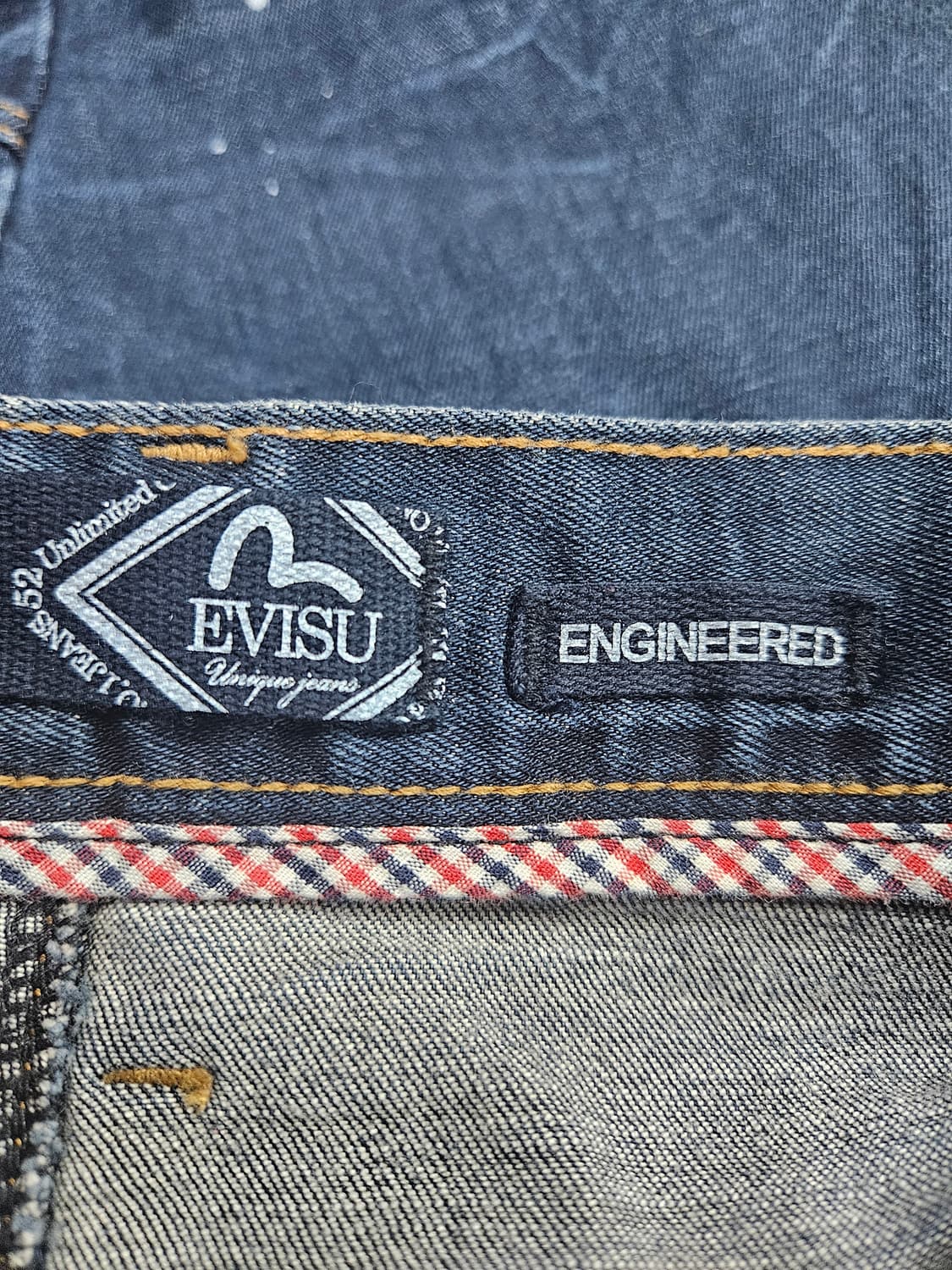 에비수 블루 남성 슬림핏 허리 32 스판 데님팬츠  상품이미지3