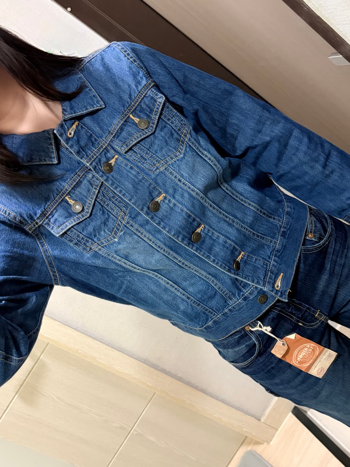 COLZA 클래식 워싱 진청 데님 자켓 상품이미지4